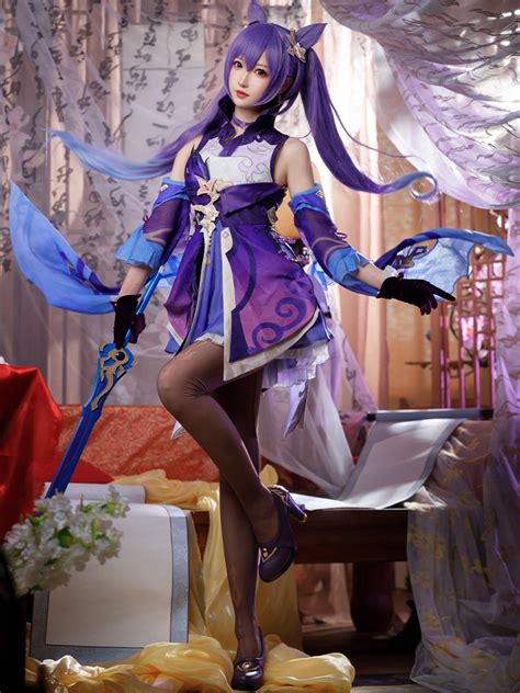 Best Quality Keqing Genshin Impact Cosplay Costume Full Set Made to Order - Etsy