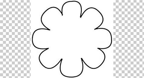 Petal Flower Template PNG, Clipart, Area, Black, Black And White, Circle, Floral Design Free PNG ...