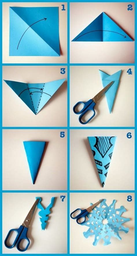 How to Make Easy Paper Snowflakes - Step by Step Tutorials - Kids Art & Craft