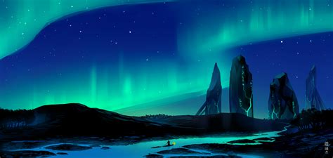 Aurora Borealis Town 5k Wallpaper,HD Artist Wallpapers,4k Wallpapers,Images,Backgrounds,Photos ...