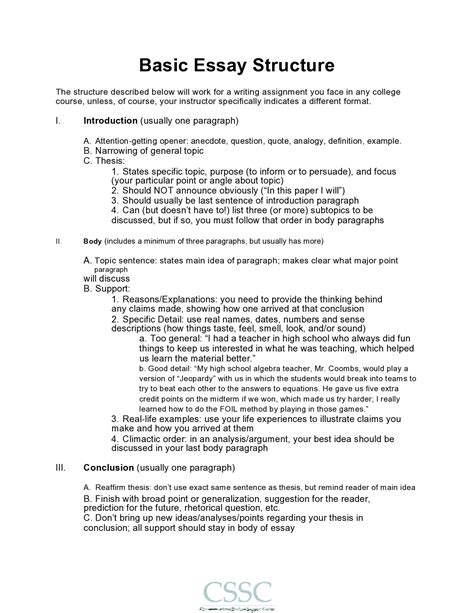 Sample College Paper Format / Academic essay format sample - Writing Your Essay | UNSW Current ...