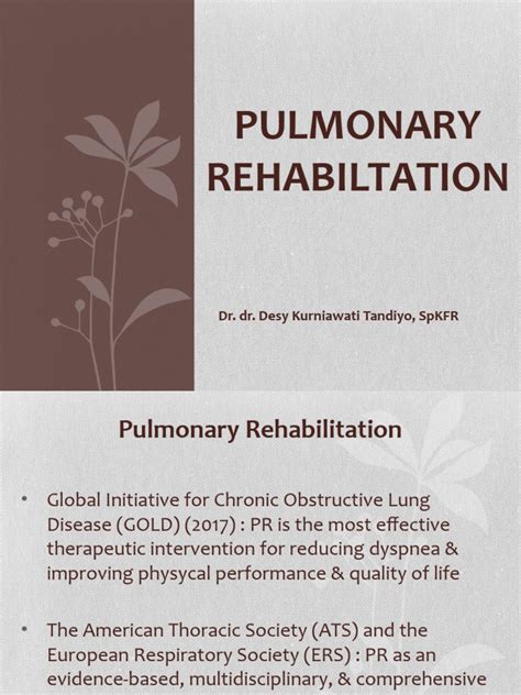 Pulmonary Rehabilitation | PDF