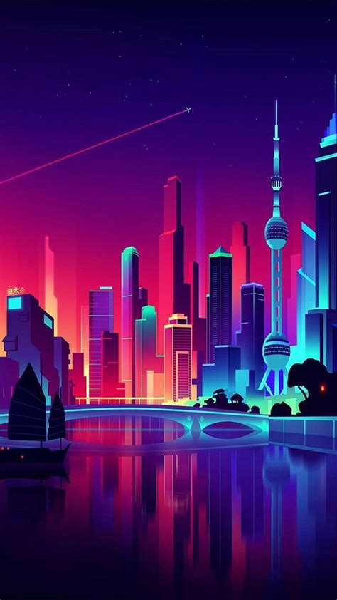 Neon City (Page 1), Minimalist City HD wallpaper | Pxfuel