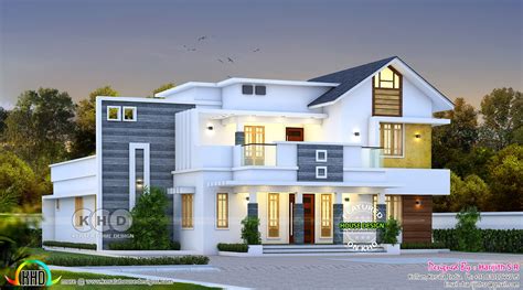 Mixed roof contemporary house design | Kerala home design | Bloglovin’