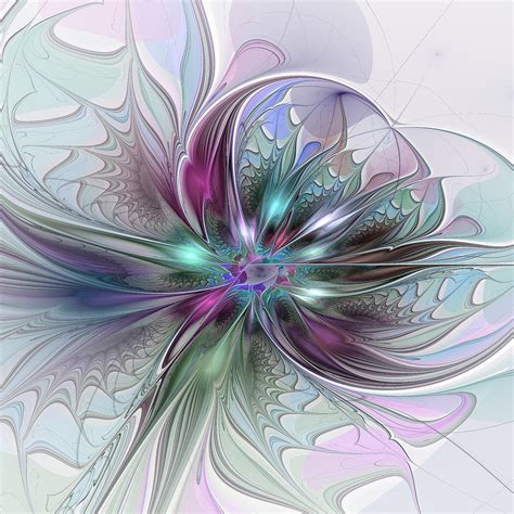 Colorful Fantasy Abstract Modern Fractal Art Flower Digital Art by Gabiw Art - Fine Art America