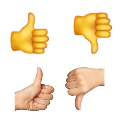 Thumbs up/down emojis are just lazily flipped vertically : r/mildlyinfuriating