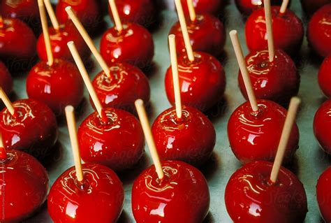 "Red Candy Apples Still Life" by Stocksy Contributor "Raymond Forbes LLC" - Stocksy