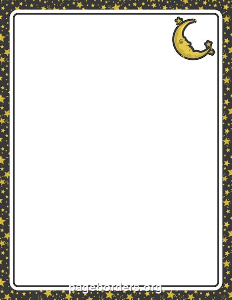 Moon Border: Clip Art, Page Border, and Vector Graphics