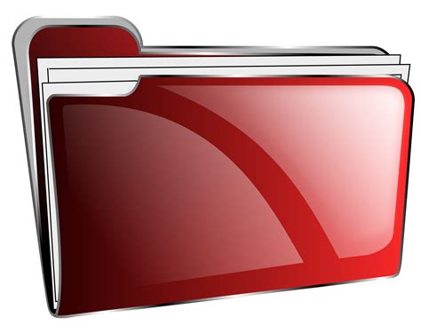 Clipart - Folder icon red full