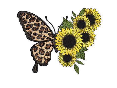 Sunflower Butterfly · Creative Fabrica