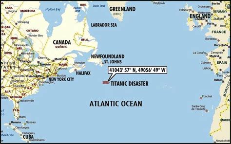 Amanda Craig Buzz: Where Is The Titanic Wreck On A Map