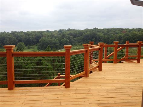 Cable Deck Railing Wood Posts | Cable railing, Cable railing deck, Cable railing systems