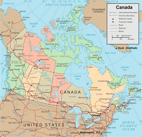 Map Of Canada With Cities And Towns