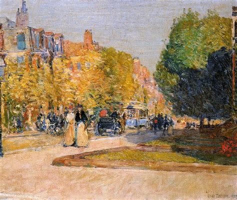 Marlborough Street, Boston - Childe Hassam - WikiArt.org - encyclopedia of visual arts