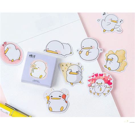 Cute Duck Kawaii Inspired Themed Sticker Pack - Great For Arts And Crafts and Scrapbooking ...