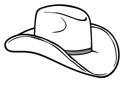 a black and white drawing of a cowboy hat