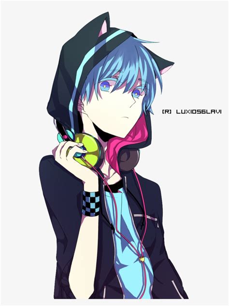 Anime Boy Headphones Hoodie