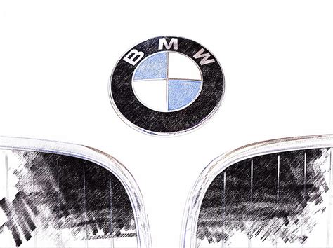 BMW Z3 Emblem Sketch Photograph by Brooke Roby | Fine Art America