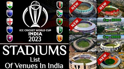 ICC World Cup 2023 - All Venues Name, Capacity & Details | All Stadiums of India ICC World Cup ...