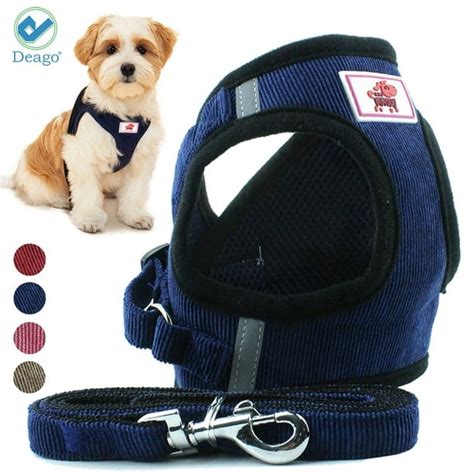 Deago No Pull Dog Pet Harness With Leash Reflective Soft No Choke Easy Control for Small Dog Cat ...