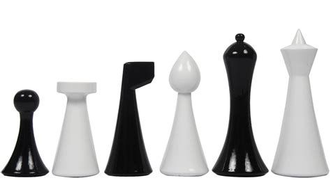 Buy Reproduced Modern Chess Set Mid Century Minimalist Hermann Ohme Design Wooden Weighted Chess ...