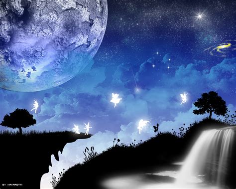 Beautiful Waterfall Night | Wallpapers Gallery