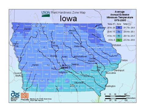 Iowa USDA Plant Hardiness Zone Map - Ray Garden Day