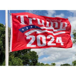 Trump 2024 Banner Flag - RED Double Sided Flags for Sale