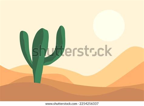 Cactus Desert Cartoon Style Vector Illustration Stock Vector (Royalty Free) 2254256337 ...