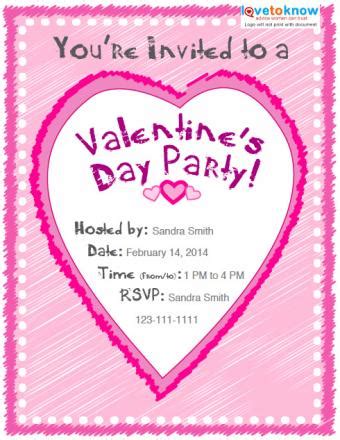 Valentine's Day Party Invitation Templates and Ideas | LoveToKnow