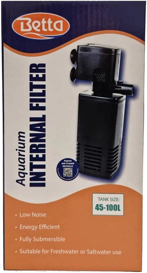 Betta 450 l/hr Aquarium Internal Filter Submersible Fish Tank Filter Pump - BigaMart