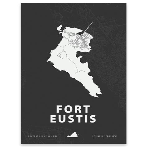 Fort Eustis Map Print | Home Base Maps