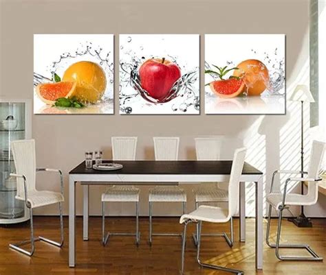 Modern fruits canvas wall art 3 panels canvas spray painting realist wall art Modern Home and ...