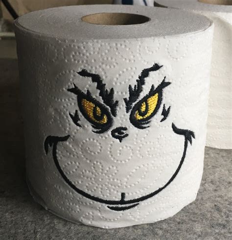 Grinch Funny Toilet Paper Embroidery Designs INSTANT DOWNLOAD - Etsy