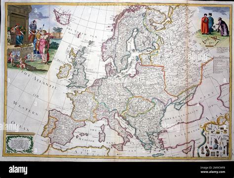 18th century Map of Europe Stock Photo - Alamy