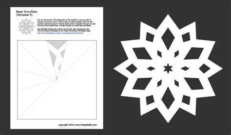 Paper Snowflake Templates | Free Printable Templates & Coloring Pages | FirstPalette.com