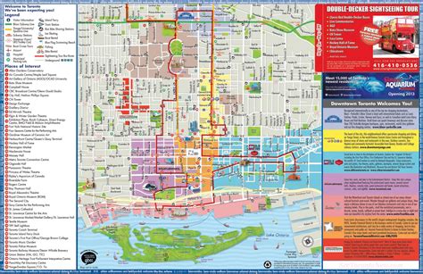 Toronto hop on hop off bus tour map - Map of Toronto hop on hop off bus tour (Canada)