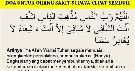 5 Doa Untuk Orang Sakit : Saat Menjenguk, untuk Kesembuhan, Mengobati, dll | Doa Niat Sholat