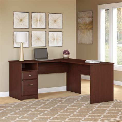 Bush Furniture Cabot 60W L Shaped Computer Desk with Drawers - Walmart.com - Walmart.com