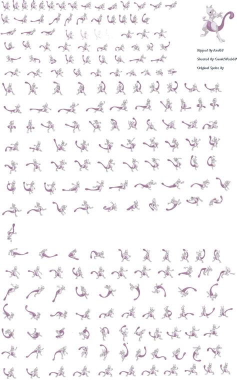 Mewtwo sprite sheet by Hyacinthcrown45 on DeviantArt