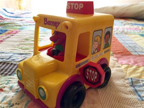 Vintage BARNEY the DINOSAUR SCHOOL BUS Friends TOY Lyons Group 1994 | #1843822494