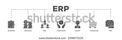 Erp Infographic Icon Flow Process Which Stock Vector (Royalty Free) 2398573155 | Shutterstock