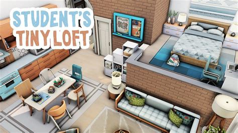 Student's Tiny Loft || The Sims 4 Apartment Renovation: Speed Build | Tiny loft, Sims 4 loft ...