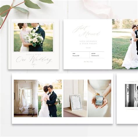 Wedding Album Template, 10x10 and 12x12 Wedding Photobook Templates Included, Photoshop Template ...