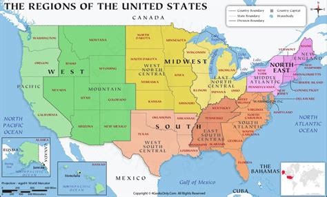 A Regional Map Of The United States - Show Me The United States Of America Map