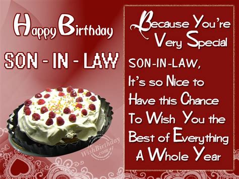 Birthday Wishes For Son In Law - Birthday Images, Pictures