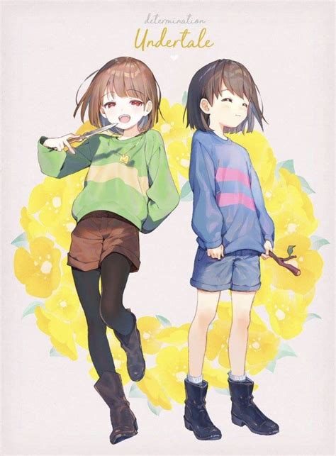 Undertale Frisk And Chara : Chara and Frisk (Undertale) by LilyTheFoxig on DeviantArt / Share ...