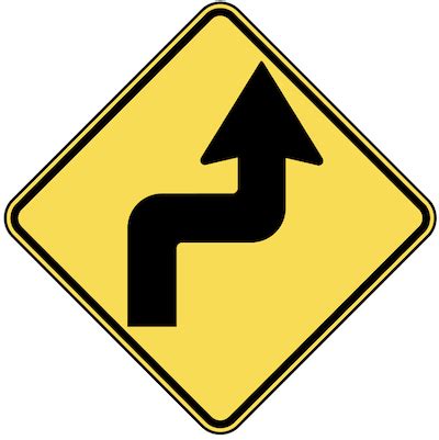 Sharp Turns, Right Then Left Sign (What Does It Mean?)