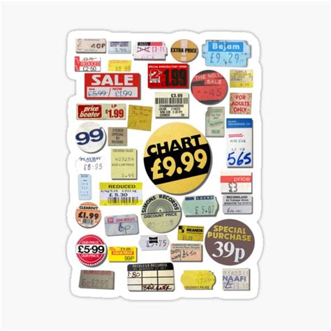 "Vintage British Price stickers" Sticker by Murray-Mint | Redbubble