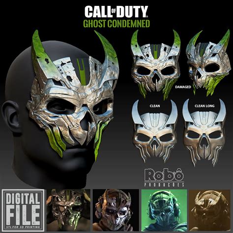 STL file Ghost Condemned Operator Simon Riley Mask - Call of Duty - Modern Warfare 2 - WARZONE ...